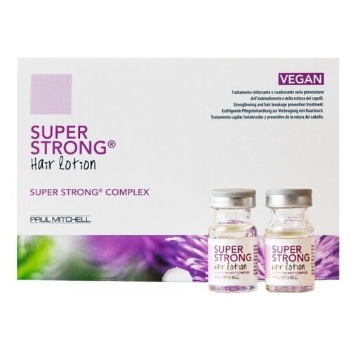 Paul Mitchell Super Strong Hair Lotion - Восстанавливающие ампулы для поврежденных волос 6*12 мл