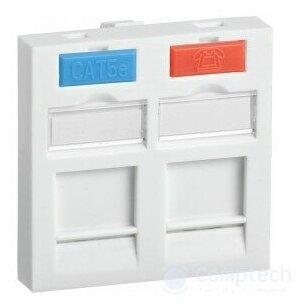 ITK Вставка 45х45мм для 2 мод Keystone Jack с маркером 132₽