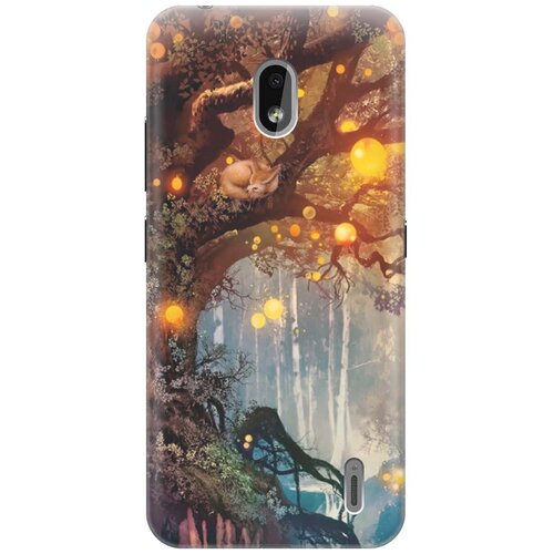 фото Gosso ультратонкий силиконовый чехол-накладка для nokia 2.2 с принтом "лиса на древе"