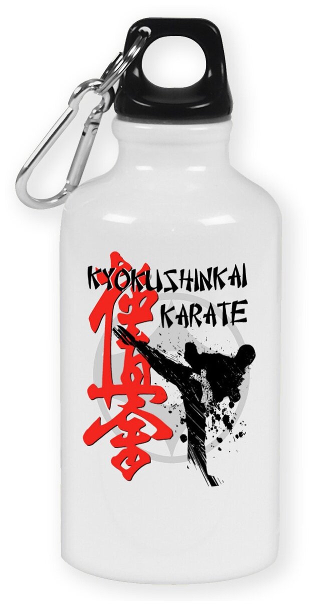 Бутылка с карабином CoolPodarok "Kyokushinkai karate (киокушинкай каратэ)"