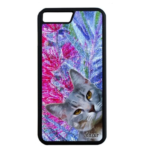 фото Чехол на смартфон // iphone 7 plus // "котик" cat пушистый, utaupia, фуксия