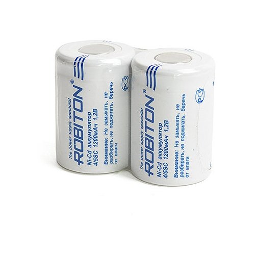 фото Аккумулятор robiton ni-cd 4/5sc 1200mah sr2, 2шт (1200nc4/5sc)