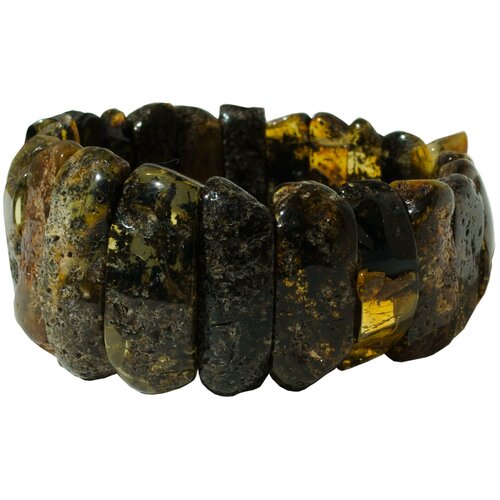 фото Браслет из натурального янтаря с инклюзами (включениями древней природы) нет бренда