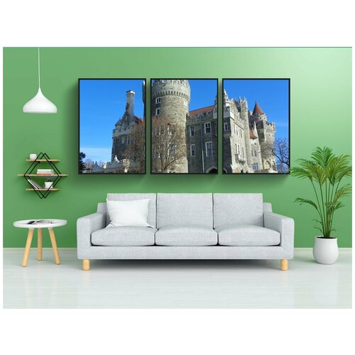фото Набор модулных постеров для интерьера "торонто, casa loma, архитектуры" 60x90 см. в тубусе, без рамки lotsprints