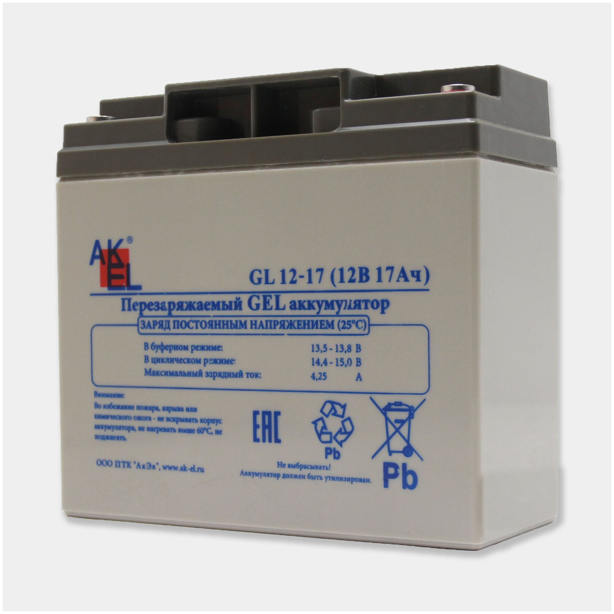 Аккумуляторная батарея AKEL GL12-17-HOME 12В, 1 шт.