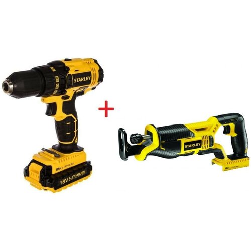 Шуруповерт аккумуляторный Stanley SCD20S2KПила сабельная Stanley STSC1820 2036000₽
