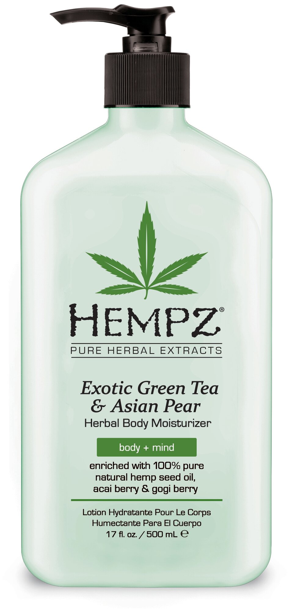 Hempz Exotic Green Tea and Asian Pear Herbal Moisturizer -         500 