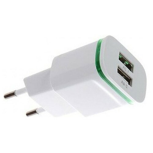 Зарядное устройство сетевое Continent белый 2,4A/2*USB ZN24-295WT /OEM