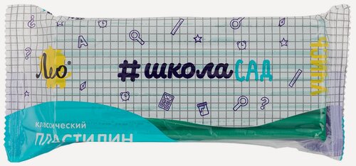 Изображение товара Лео ШколаСад Пластилин классический, группа 2 LMC-240-AN77 240 г, в пакете, 1 цв. зеленый