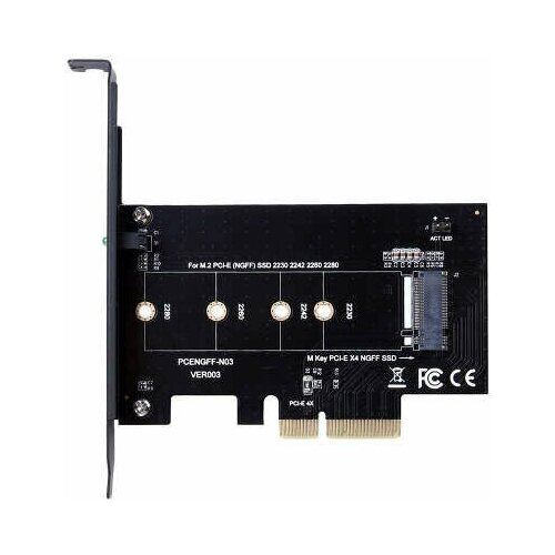 Адаптер ASIA PCI-E M.2 NGFF for SSD Bulk адаптер asia asia pcie m2 ngff m key v2 pci e m 2 ngff for ssd v2 heatsink ret