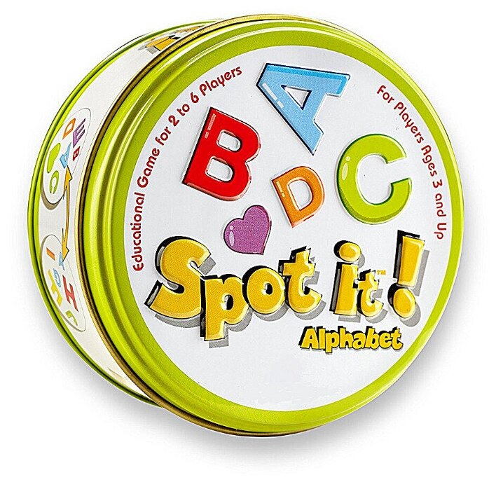 Magicstyle Оригинальная настольная игра Дубль Spot It Alphabet Алфавит (игра похожа на доббль/dobble)