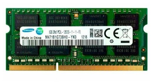 Оперативная память DDR3L 8Gb 1600 Mhz Samsung M471B1G73BH0-YK0 So-Dimm PC3L-12800