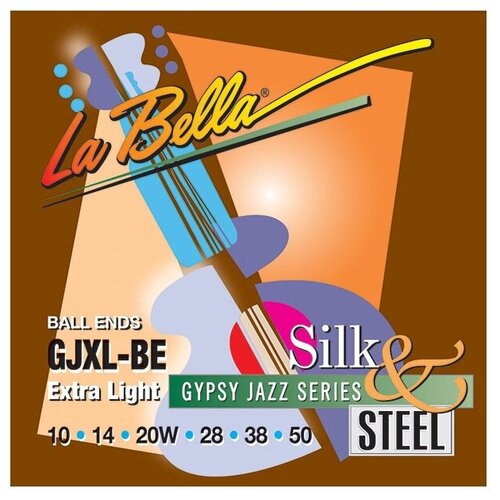 Струны для акустической гитары LA BELLA GJXL-BE Gypsy Jazz Silk Steel