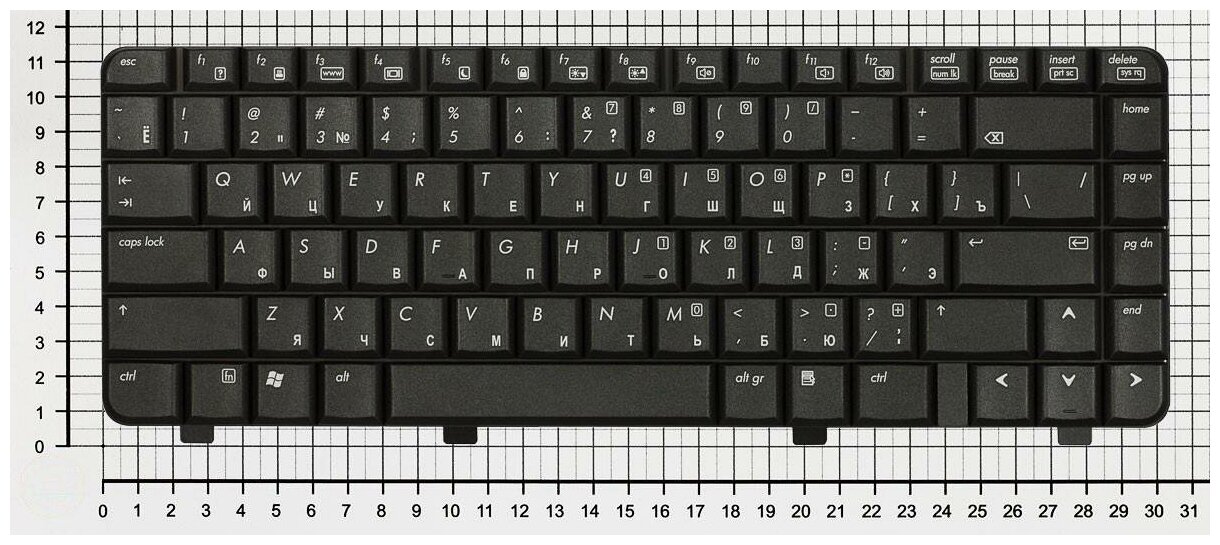 Клавиатура для ноутбука HP PK130100380 русская черная