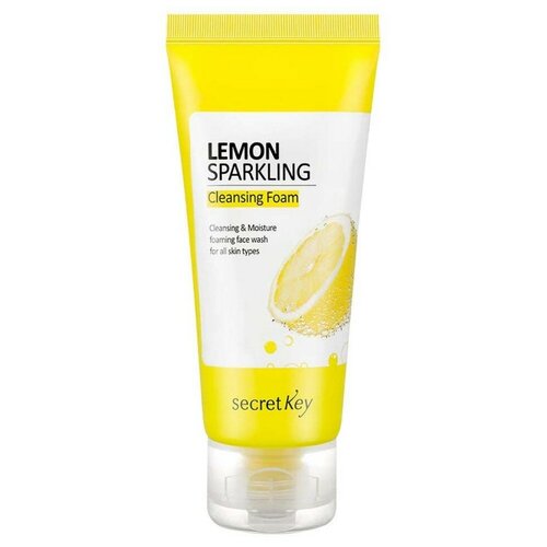 Освежающая лимонная пенка для умывания Secret Key Lemon Sparkling Cleansing Foam, 200 мл пенка для умывания с экстрактом лимона secret key lemon sparkling cleansing foam