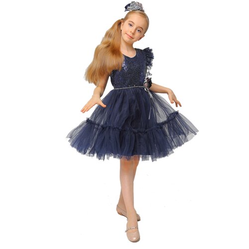 фото Платье детское ciggo цвет темно-синий р.110 6479-01_110 ciggo kids