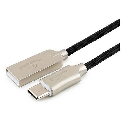 Gembird Cablexpert Кабель USB 2.0 CC-P-USBC02Bk-0.5M AM Type-C, серия Platinum, длина 0.5м, черный, блистер кабель usb 3 1 тип c usb 2 0 тип a cablexpert cc p usbc02bk 1m 1 0m