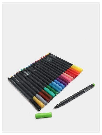 Набор капиллярных ручек Faber-Castell "Grip Finepen" 20 цв, 0,4 мм, трехгранные