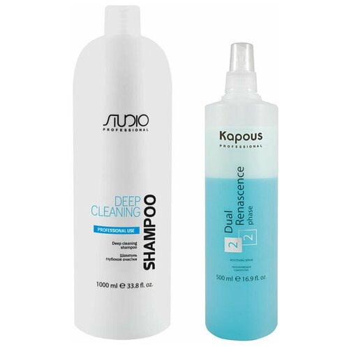 Kapous Professional Набор для глубокой очистки и восстановления волос (шампунь 1000 мл + сыворотка 500 мл)