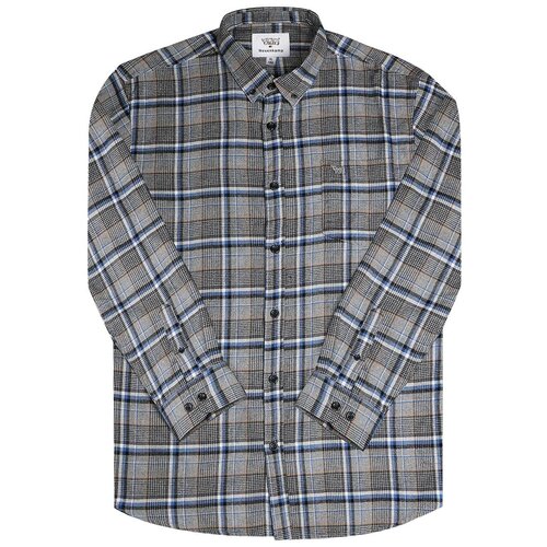 фото Рубашка мужская / camel can torp / клетка 0229 / серо-чёрно-голубой / (m)