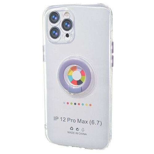 фото Чехол- накладка для iphone 12 pro max new ring tpu сиреневый nl