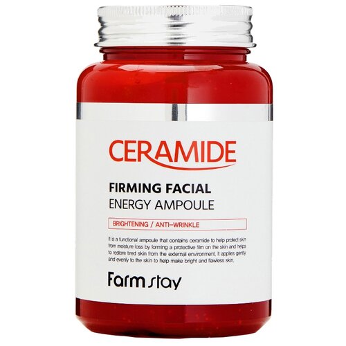 Farmstay Ceramide Firming Facial Energy Ampoule Многофункциональная ампульная сыворотка для лица с керамидами, 250 мл многофункциональная ампульная сыворотка для лица ceramide firming facial energy ampoule 250мл