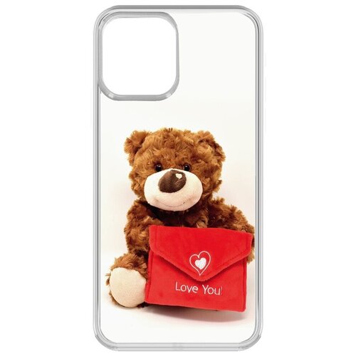 Чехол-накладка Krutoff Clear Case Женский день - Медвежонок тебя любит для iPhone 13 чехол накладка krutoff clear case женский день медвежонок тебя любит для iphone 11 pro