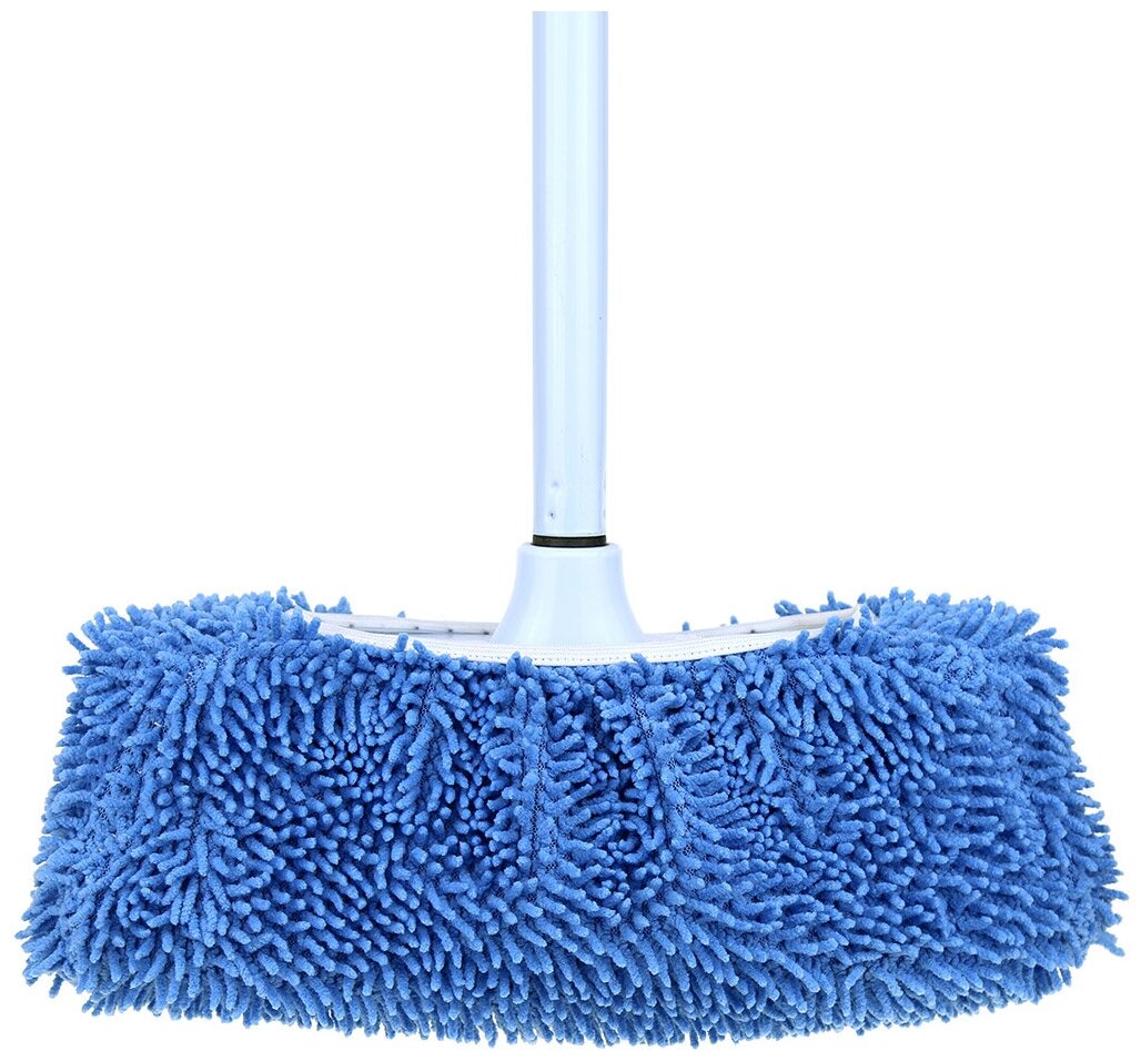 фото Насадка на швабру "Служанка" микрофибра 30х13см, на резинке, голубой, Домашняя мода (Россия)