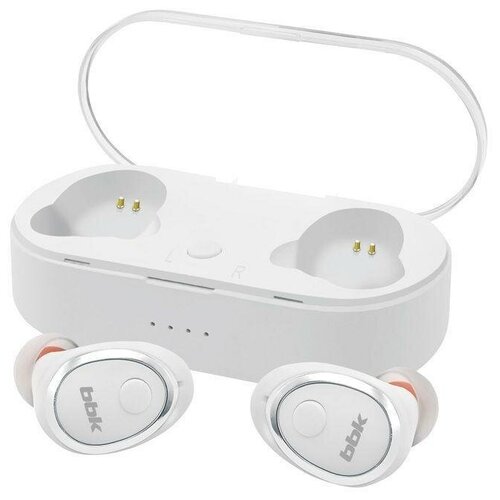 Гарнитура вкладыши BBK BT04 белый беспроводные bluetooth в ушной раковине BT04 W 117600₽