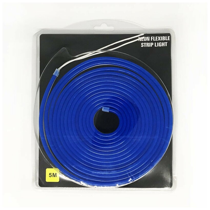 Неоновая лента high lum, 6*12 мм, IP67, в блистерной упаковке - Цвет свечения: Синий