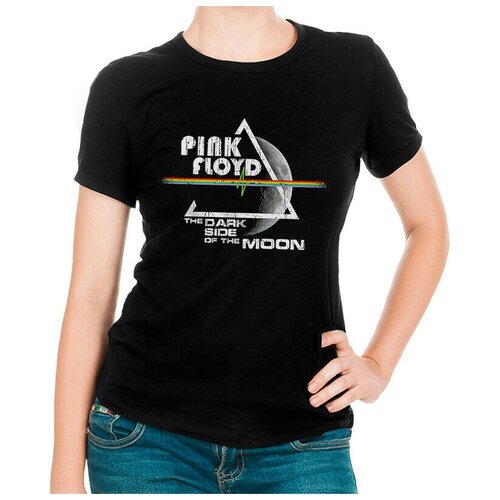 Футболка Design Heroes Pink Floyd - Dark Side Of The Moon Женская Черная XL