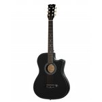 FFG-1038BK Акустическая гитара, черная, с вырезом, Foix - изображение