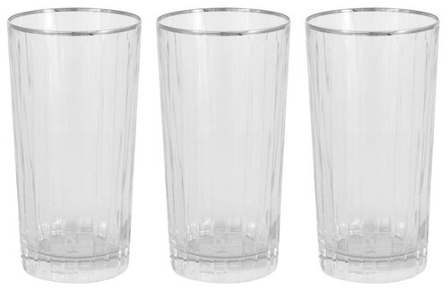 6 стаканов для воды Пиза серебро Same SM2106_SAL 0,4 л Хрусталь