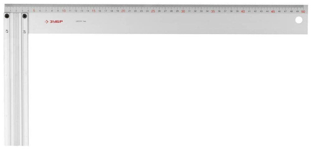 Строительный угольник ЗУБР 34395-50 500x50 мм