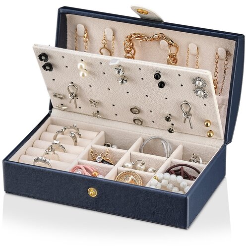 Шкатулка для украшений маленькая дорожная Держатель для колец Органайзер для бижутерии для девочки Little Italy navi 1300₽