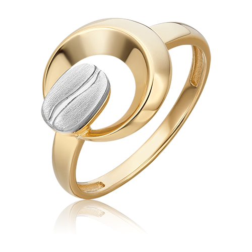 PLATINA jewelry Кольцо из комбинированного золота 585 пробы 01-5565-00-000-1121, размер 18