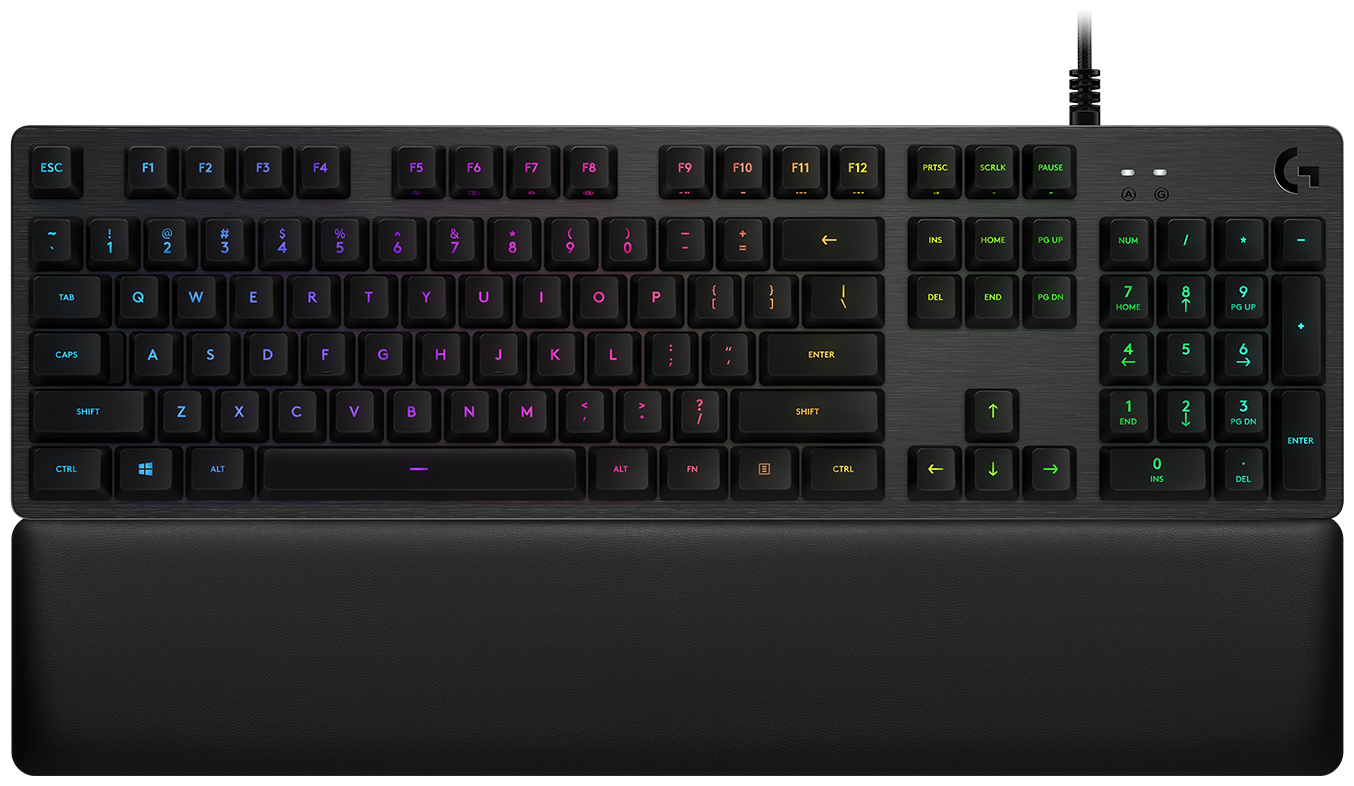 Механическая игровая клавиатура Logitech G513 CARBON с RGB-подсветкой по технологии LIGHTSYNC, переключателями GX Red