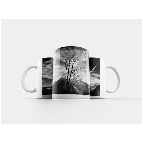 фото Кружка "зимний пейзаж, пейзаж, снег" 320 мл lotsprints