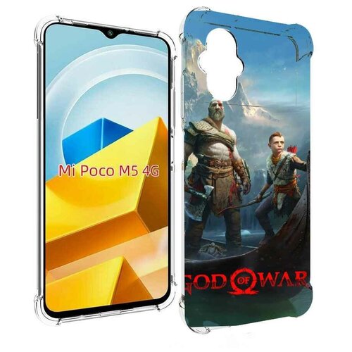 Чехол MyPads God Of War Кратос Атрей для Xiaomi Poco M5 задняя-панель-накладка-бампер