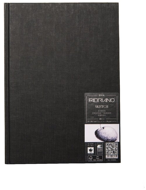 Блокнот для зарисовок Fabriano Sketchbook 110г/м. кв 21x29,7см мелкозернистая 80 листов портрет
