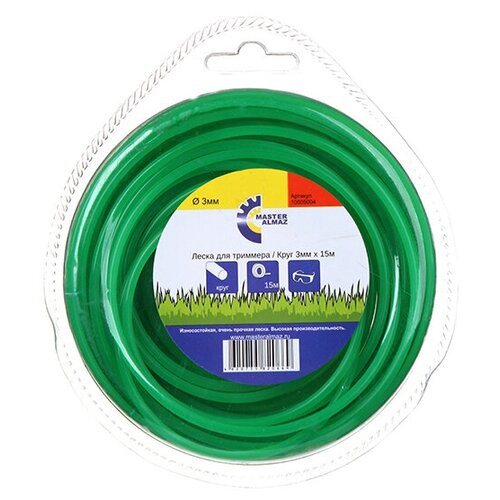 фото Леска для триммера masteralmaz круг 3mm x 15m 10505004