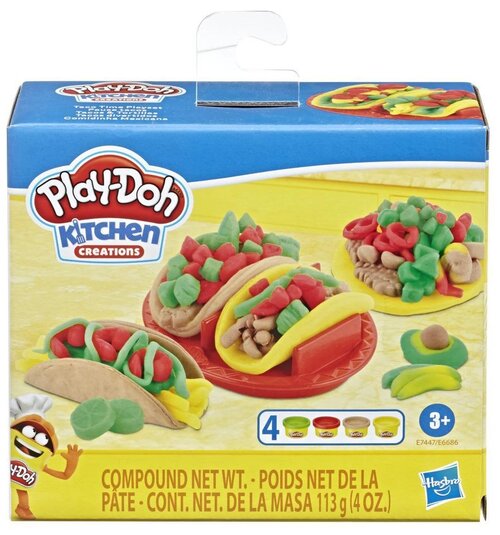 Масса для лепки Play-Doh Kitchen Creation Любимые блюда Тако (E7447) 4 цв.