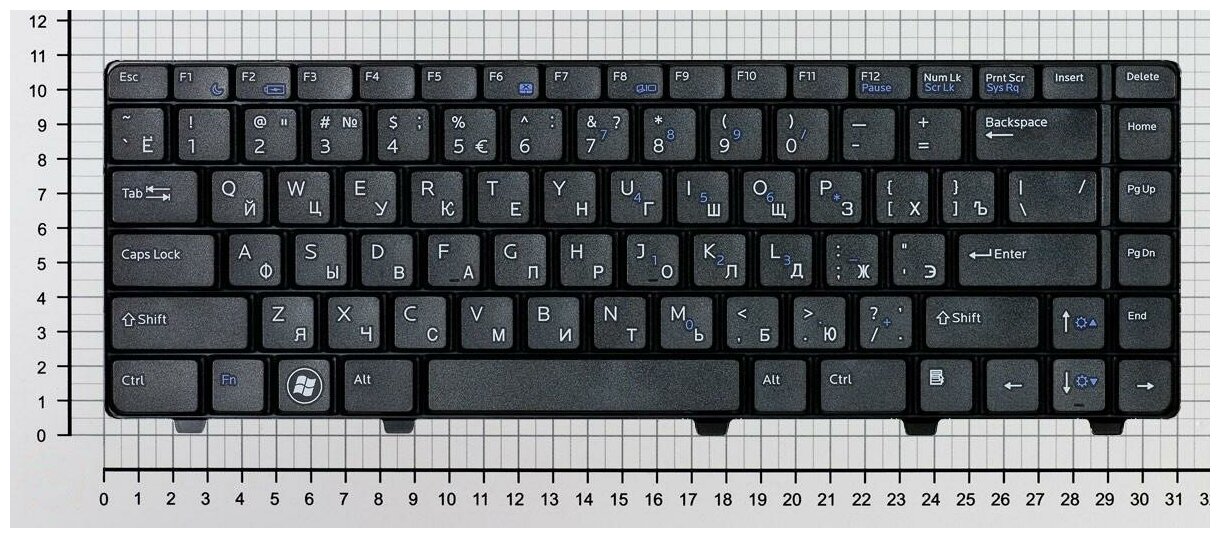 Клавиатура для ноутбука Dell P09S черная
