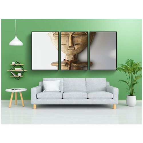 фото Набор модулных постеров для интерьера "африке, изобразительное искусство, скульптура" 60x90 см. в тубусе, без рамки lotsprints