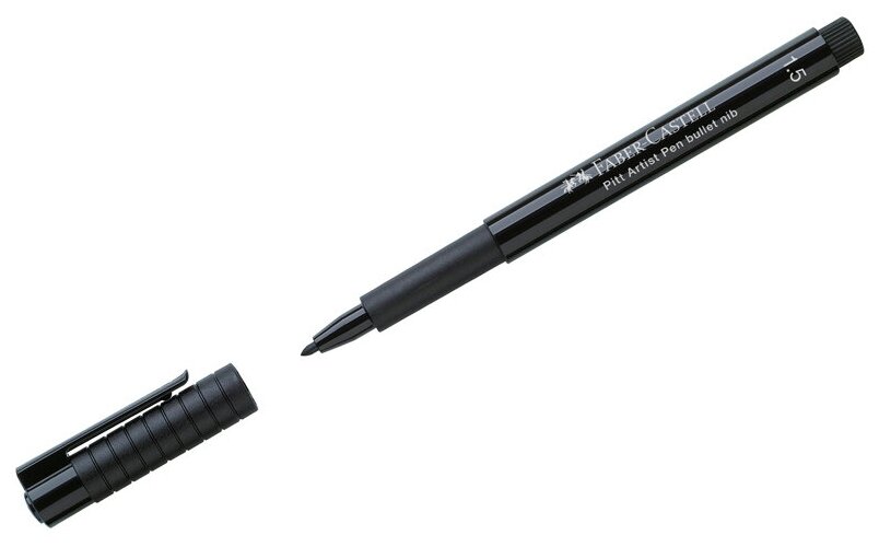 Ручка капиллярная Faber-Castell "Pitt Artist Pen Bullet Nib" черная, 1,5мм, 10 шт.