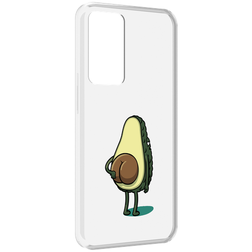 Чехол MyPads смешной авокадо сзади для OPPO Reno 8 Lite задняя-панель-накладка-бампер