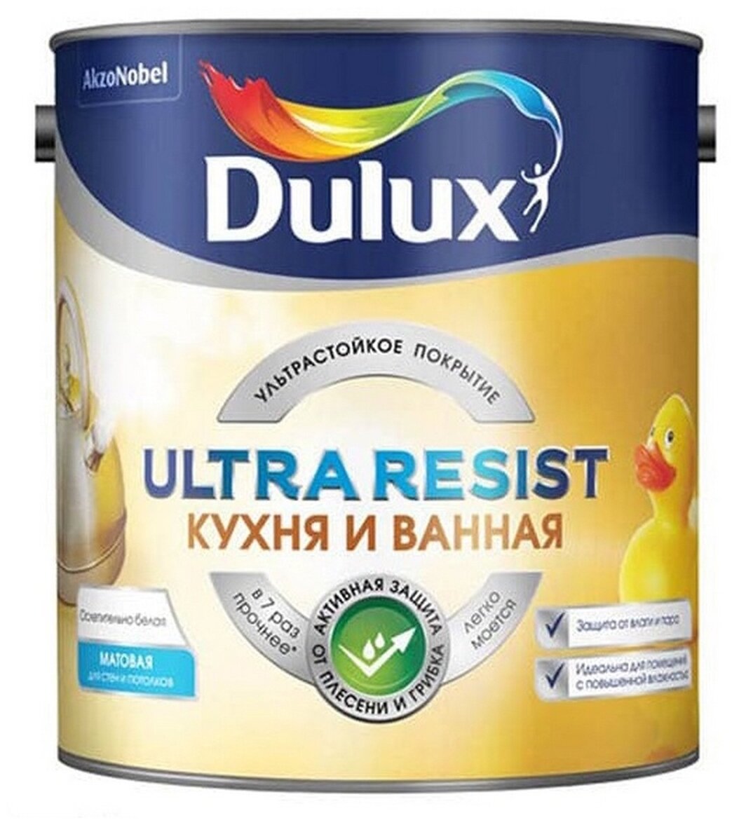 Краска латексная Dulux Ultra Resist Кухня и ванная