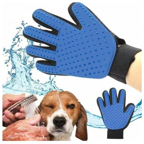 Перчатка для вычесывания шерсти домашних животных True Touch