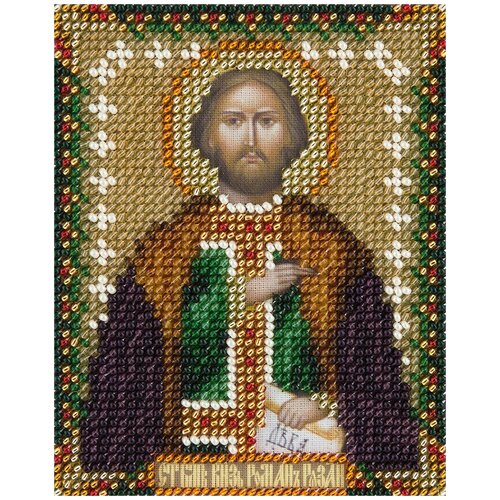 фото Набор для вышивания panna cm-1928 ( цм-1928 ) икона святого благоверного князя романа рязанского 1 шт.