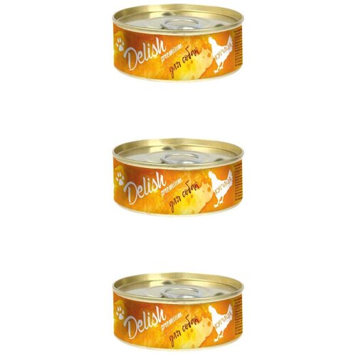 Delish premium для собак консервы 100 гр курица 3 шт